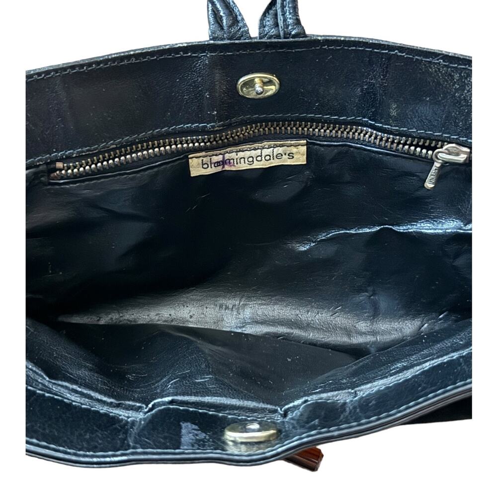 1960s Bloomingdale’s Black Suede Leather Clutch Bag - Picture 8 of 12